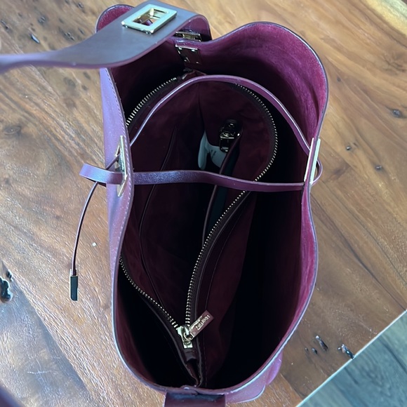 Danier Burgundy Leather Purse - Picture 2 of 5